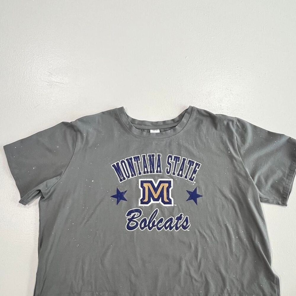 Montana State University Womens Sideline Sparkly Gray Crop